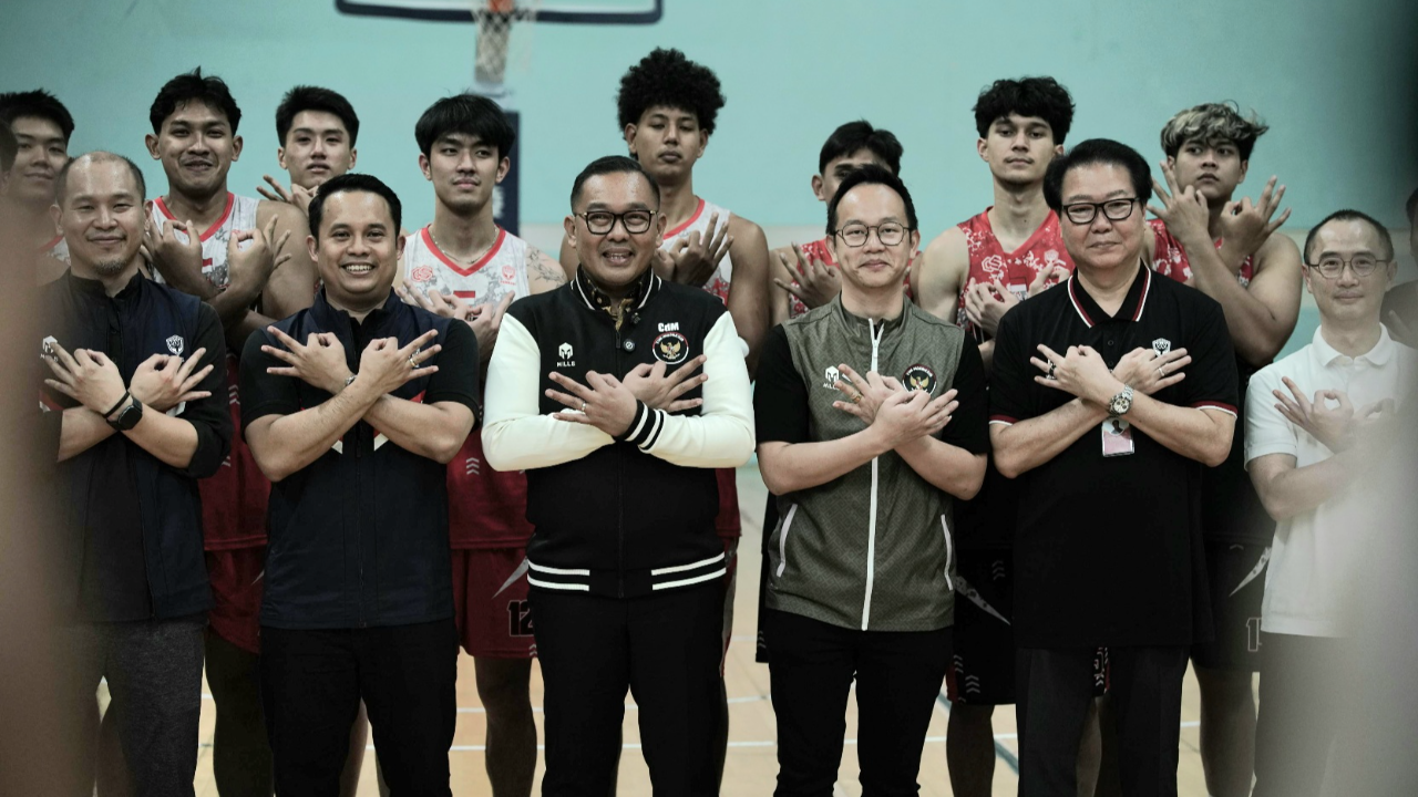 Timnas Basket 3x3 Putra Bersemangat Dikunjungi CdM Asian Games 2026